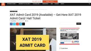 XAT Admit Card 2019 (Available) - Get Here ... - AglaSem Admission