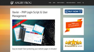 Xavier – PHP Login Script & User Management – Angry Frog