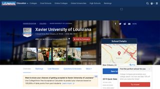 Xavier University of Louisiana - Profile, Rankings and Data | US News ...