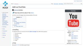 Add-on:YouTube - Official Kodi Wiki