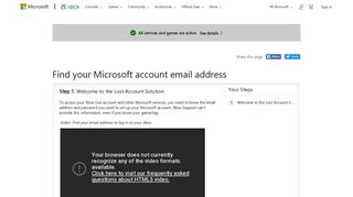 Forgot the email address you use to log in to your ... - Xbox Support