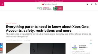 Everything parents need to know about Xbox One: Accounts, safety ...