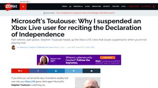 Microsoft's Toulouse: Why I suspended an Xbox Live user for reciting ...