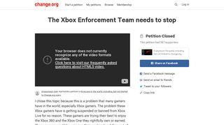 The Xbox Enforcement Team needs to stop - Change.org