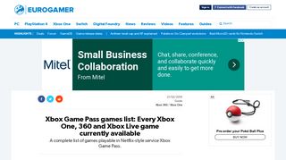Xbox Game Pass games list: Every Xbox One, 360 and Xbox Live ...