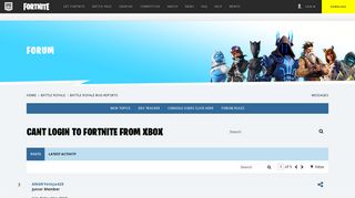 Cant login to fortnite from xbox - Forums - Epic Games | Store