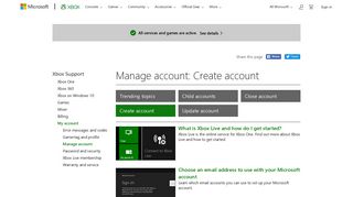 My account : Manage account - Xbox Support