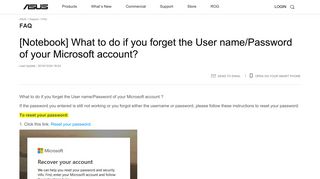 [Notebook] What to do if you forget the User name/Password of your ...