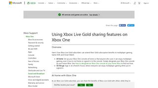 Xbox Live Gold Sharing Features on Xbox One - Xbox Support