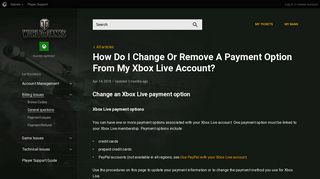 How Do I Change Or Remove A Payment Option From My Xbox Live ...