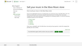 Sell your music in the Xbox Music store - Xbox Support