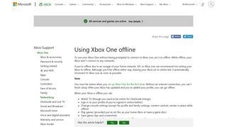 Using Xbox One Offline - Xbox Support