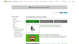 My account : Gamertag and profile - Xbox Support