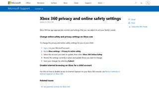 Xbox 360 privacy and online safety settings - Microsoft Support