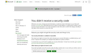 Xbox Live Security Code | You Didn't Receive a Security Code