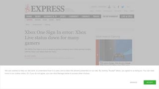 Xbox One Sign In error: Xbox Live status down for many gamers ...