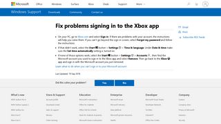 Fix problems signing in to the Xbox app - Microsoft Support
