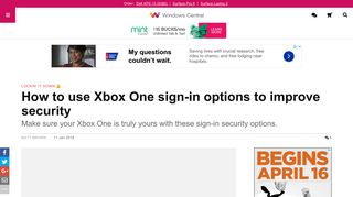 How to use Xbox One sign-in options to improve security | Windows ...