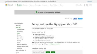 Set Up and Use the Sky App on Xbox 360 - Xbox Support