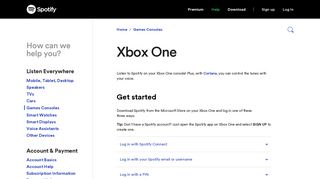 Xbox One - Support - Spotify