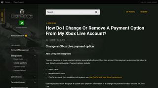 How Do I Change Or Remove A Payment Option From My Xbox Live ...
