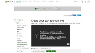 Create your own tournaments - Xbox Support