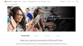 Events for Gamers at Microsoft Store
