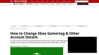 How to Change Xbox Gamertag & Other Account Details - Tech Advisor