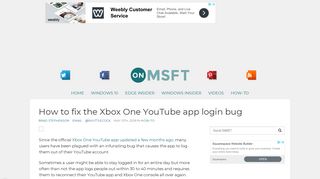 How to fix the Xbox One YouTube app login bug OnMSFT.com