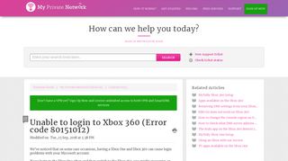 Unable to login to Xbox 360 (Error code 80151012) : My Private ...