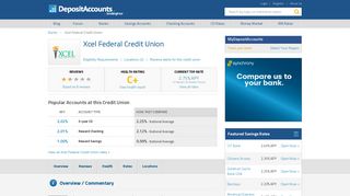 Xcel Federal Credit Union Reviews and Rates - Deposit Accounts