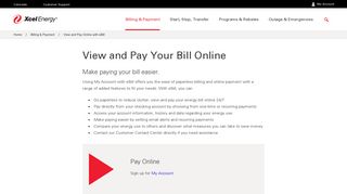 View and Pay Online with eBill | Xcel Energy