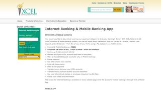 Internet Banking & Mobile Banking App :: XCEL Federal Credit Union