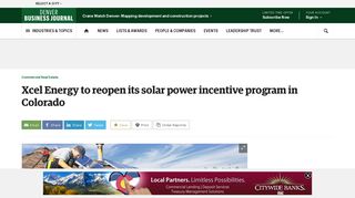 Xcel Energy to reopen its solar power incentive program in Colorado ...