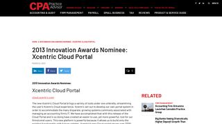 2013 Innovation Awards Nominee: Xcentric Cloud Portal