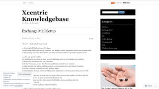 Exchange Mail Setup | Xcentric Knowledgebase