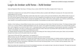 Login do broker xcfd forex - Sistema de comércio europa universalis 4