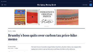 Brumby's boss quits over carbon tax price-hike memo