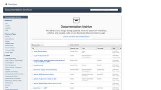Documentation Archive - Apple Developer