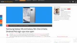 Samsung Galaxy S8 and Galaxy S8+ One UI beta (Android Pie) sign ...