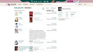 Role play XD members - Goodreads