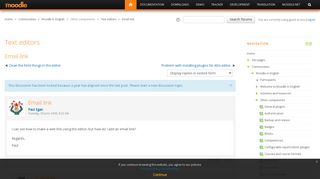 Moodle in English: Email link - Moodle.org