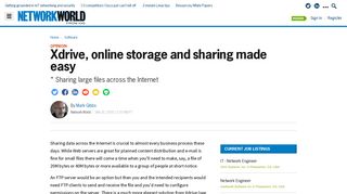 Xdrive, online storage and sharing made easy | Network World