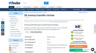 XE Money Transfer review January 2019 | finder.com