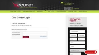 Data Center Login - Xecunet