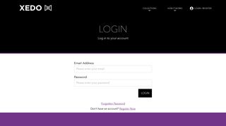Login / Register - Xedo