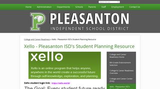 Xello - Pleasanton ISD's Student Planning Resource – College and ...