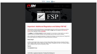 Important: Additional Regulation and Safety FSP NZ - VerticalResponse