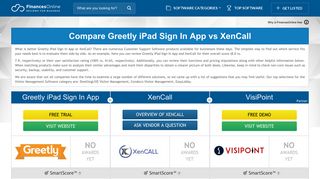 Greetly iPad Sign In App vs XenCall 2019 Comparison | FinancesOnline