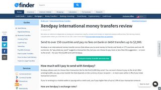 Xendpay international money transfers review January 2019 | finder.com